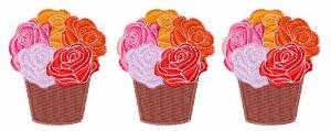 Picture of Potted Flowers Machine Embroidery Design