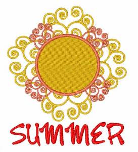 Picture of Summer Sun Swirl Machine Embroidery Design