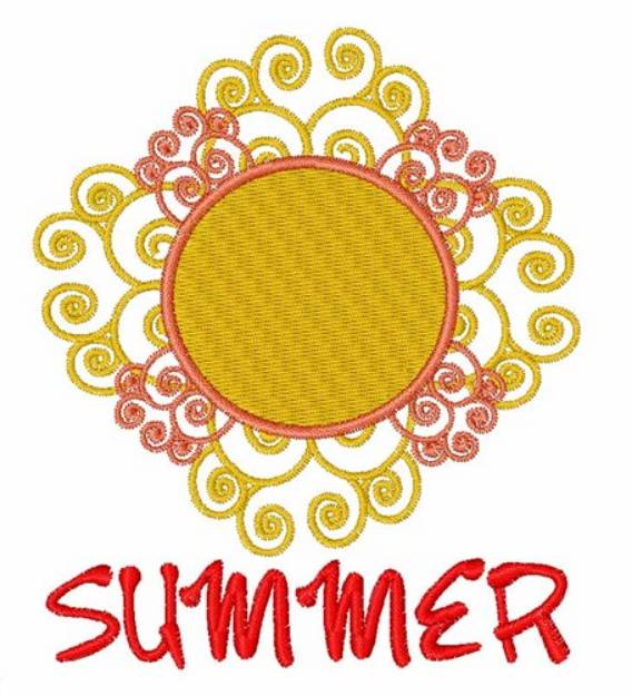 Picture of Summer Sun Swirl Machine Embroidery Design