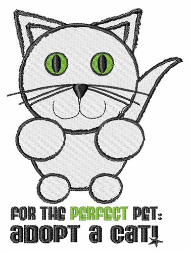 Adopt a Cat Machine Embroidery Design