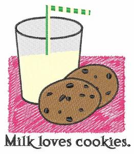 Picture of Milk Loves Cookies Machine Embroidery Design
