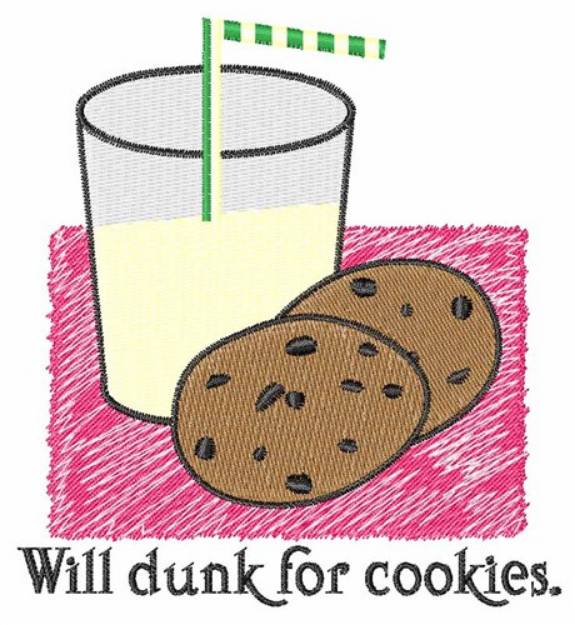 Picture of Dunk For Cookies Machine Embroidery Design