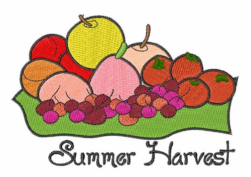 Summer Harvest Machine Embroidery Design