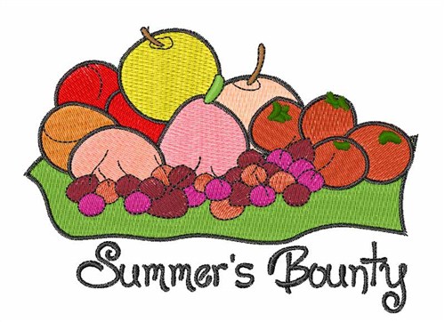 Summers Bounty Machine Embroidery Design