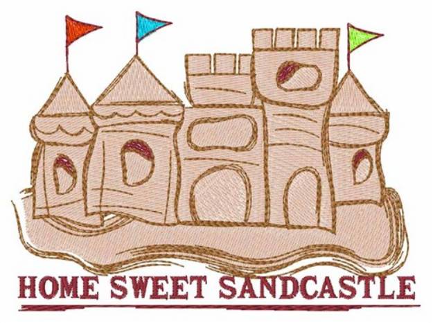 Picture of Home Sweet Sandcastle Machine Embroidery Design