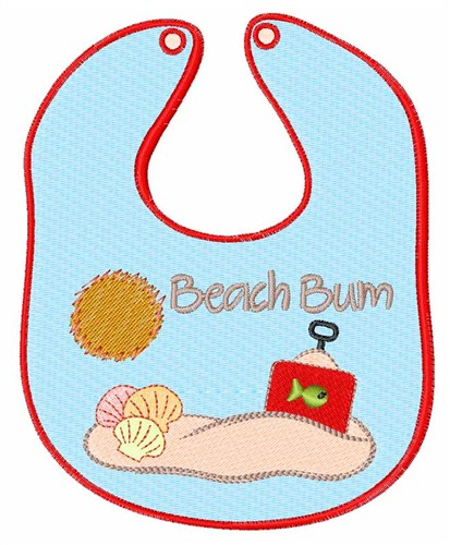 Beach Bum Machine Embroidery Design