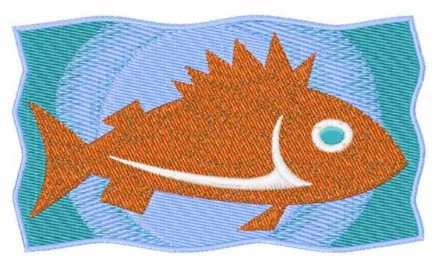 Picture of Fish in Water Machine Embroidery Design