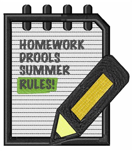 Summer Rules Machine Embroidery Design