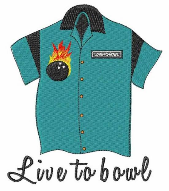 Picture of Live To Bowl Machine Embroidery Design