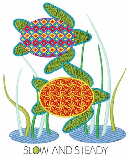 Slow And Steady Machine Embroidery Design