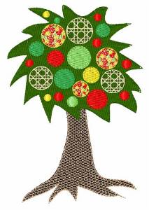 Picture of Patchwork Tree Machine Embroidery Design