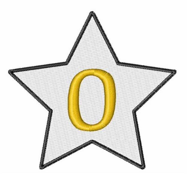 Picture of Star Number 0 Machine Embroidery Design