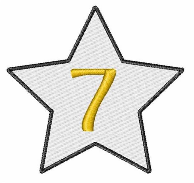 Picture of Star Number 7 Machine Embroidery Design