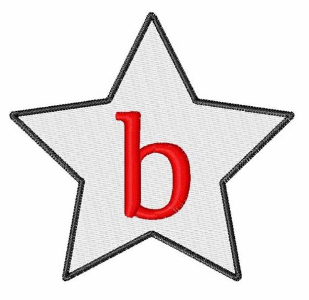 Picture of Star Font Lowercase b Machine Embroidery Design