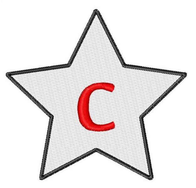 Picture of Star Font Lowercase c Machine Embroidery Design