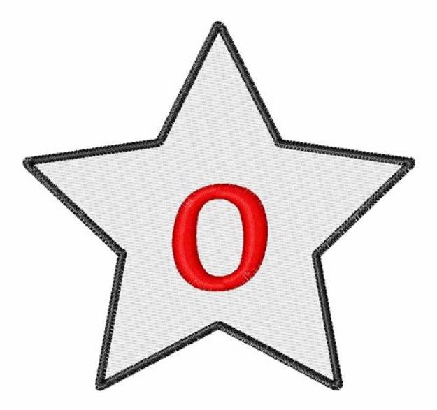 Picture of Star Font Lowercase o Machine Embroidery Design