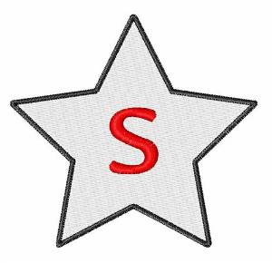 Picture of Star Font Lowercase s Machine Embroidery Design