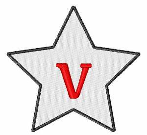 Picture of Star Font Lowercase v Machine Embroidery Design