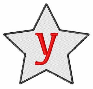 Picture of Star Font Lowercase y Machine Embroidery Design