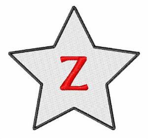 Picture of Star Font Lowercase z Machine Embroidery Design