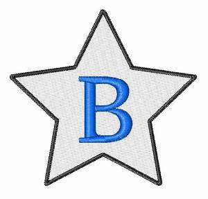 Picture of Star Font Uppercase B Machine Embroidery Design