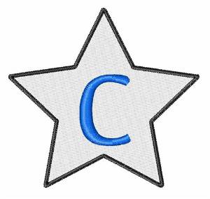 Picture of Star Font Uppercase C Machine Embroidery Design