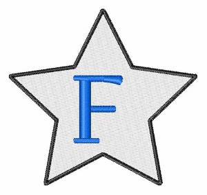 Picture of Star Font Uppercase F Machine Embroidery Design