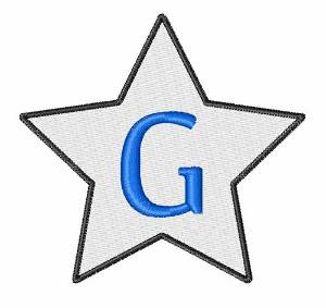 Picture of Star Font Uppercase G Machine Embroidery Design