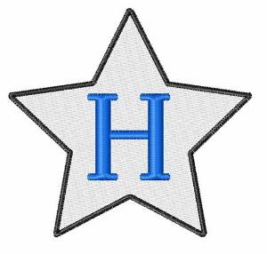 Picture of Star Font Uppercase H Machine Embroidery Design