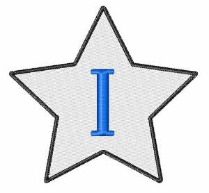 Picture of Star Font Uppercase I Machine Embroidery Design