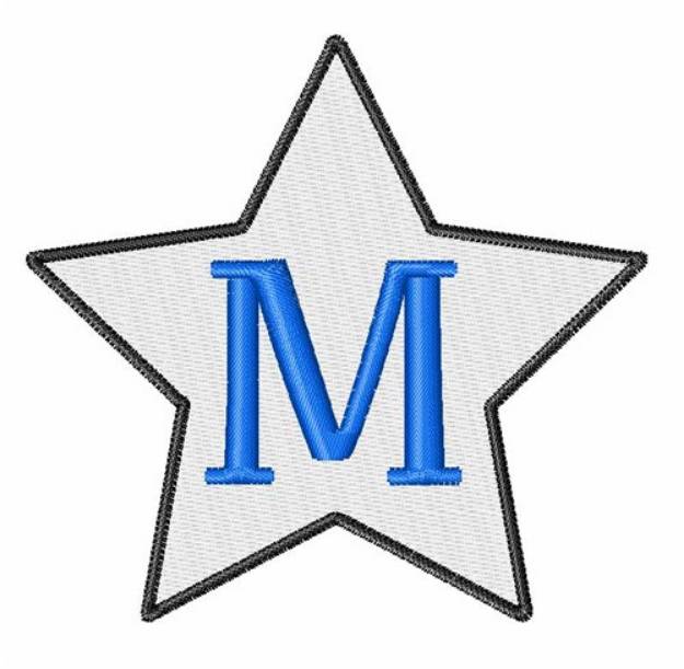 Picture of Star Font Uppercase M Machine Embroidery Design