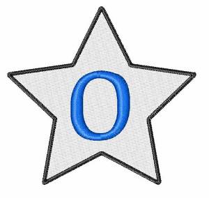 Picture of Star Font Uppercase O Machine Embroidery Design