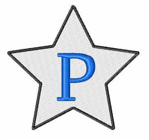 Picture of Star Font Uppercase P Machine Embroidery Design
