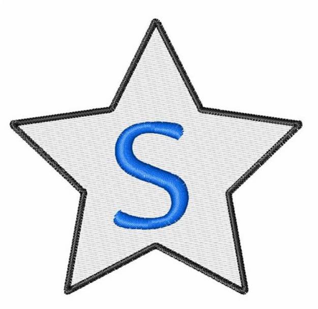 Picture of Star Font Uppercase S Machine Embroidery Design