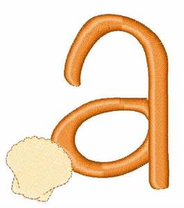 Picture of Seashell Font Lowercase a Machine Embroidery Design