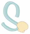 Picture of Seashell Font Lowercase s Machine Embroidery Design
