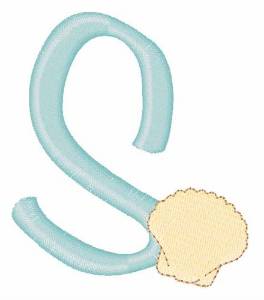 Picture of Seashell Font Lowercase s Machine Embroidery Design