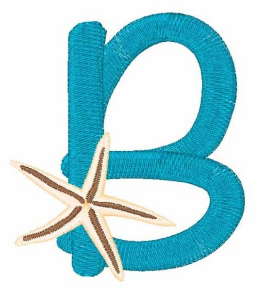 Picture of Seashell Font Uppercase B Machine Embroidery Design