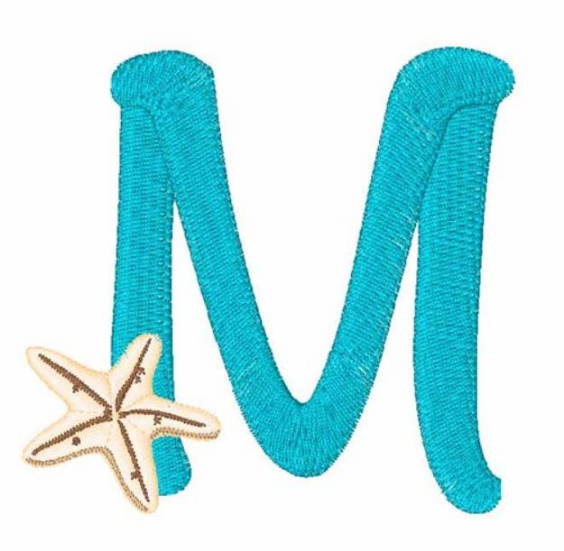 Picture of Seashell Font Uppercase M Machine Embroidery Design