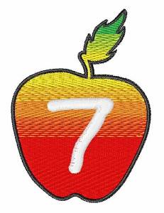 Picture of Apple Number 7 Machine Embroidery Design