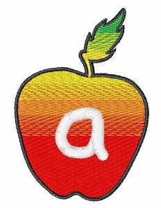 Picture of Apple Font Lowercase a Machine Embroidery Design