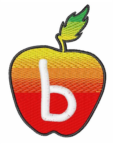Apple Font Lowercase b Machine Embroidery Design