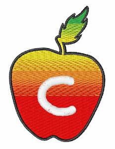 Picture of Apple Font Lowercase c Machine Embroidery Design