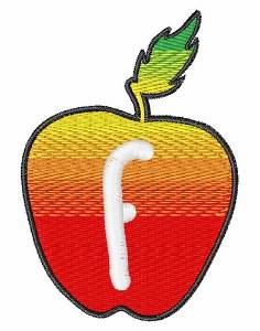 Picture of Apple Font Lowercase f Machine Embroidery Design