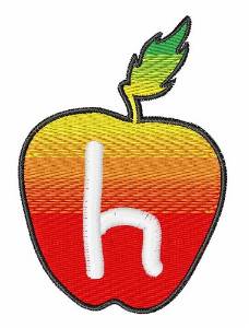 Picture of Apple Font Lowercase h Machine Embroidery Design