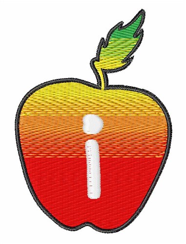 Apple Font Lowercase i Machine Embroidery Design
