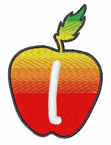 Picture of Apple Font Lowercase l Machine Embroidery Design