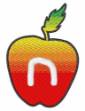 Picture of Apple Font Lowercase n Machine Embroidery Design