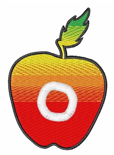 Apple Font Lowercase o Machine Embroidery Design