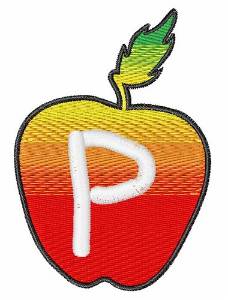 Picture of Apple Font Lowercase p Machine Embroidery Design